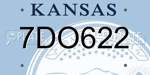 7DO622 Kansas License Plate