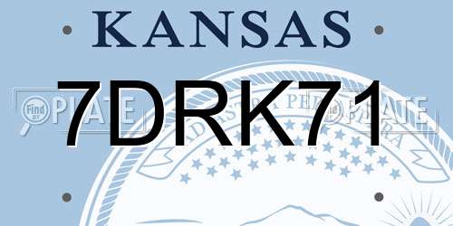 7DRK71 Kansas License Plate