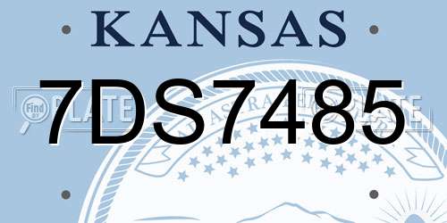 7DS7485 Kansas License Plate