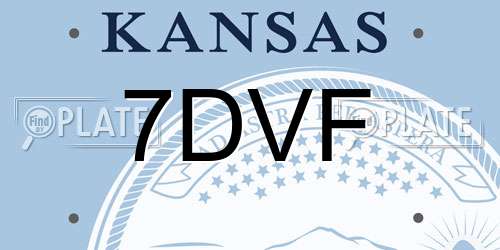 7DVF Kansas License Plate