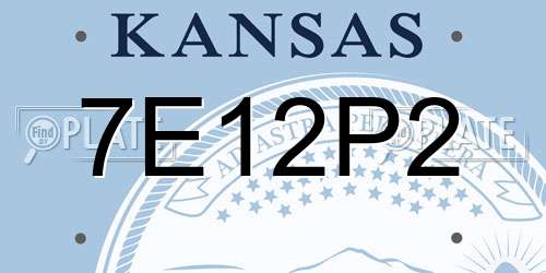 7E12P2 Kansas License Plate