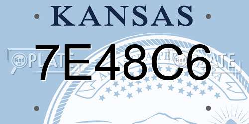 7E48C6 Kansas License Plate