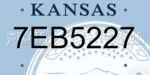 7EB5227 Kansas License Plate
