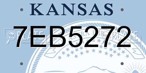 7EB5272 Kansas License Plate