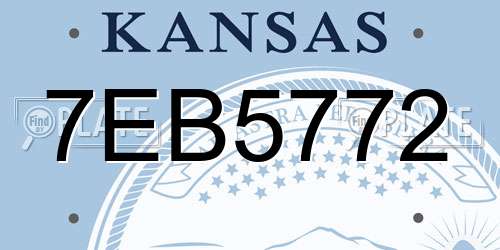 7EB5772 Kansas License Plate
