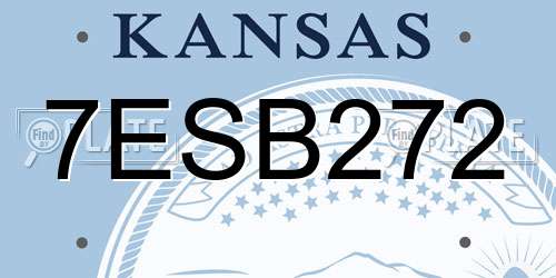 7ESB272 Kansas License Plate