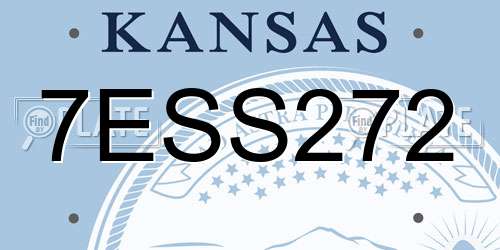 7ESS272 Kansas License Plate