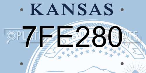 7FE280 Kansas License Plate