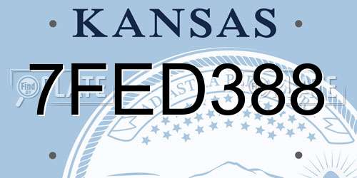 7FED388 Kansas License Plate