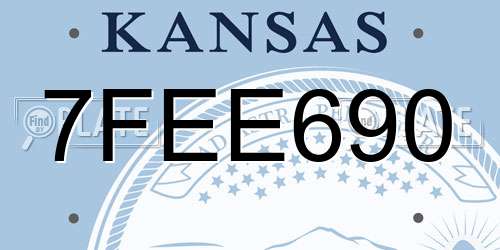 7FEE690 Kansas License Plate