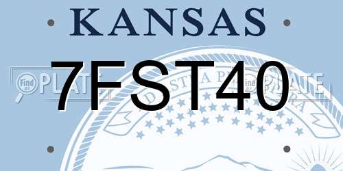 7FST40 Kansas License Plate