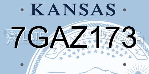7GAZ173 Kansas License Plate