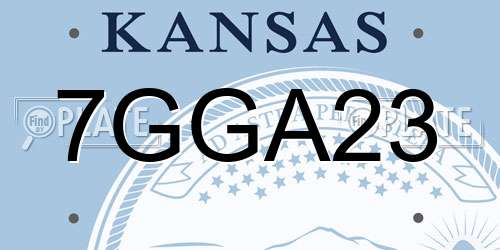 7GGA23 Kansas License Plate