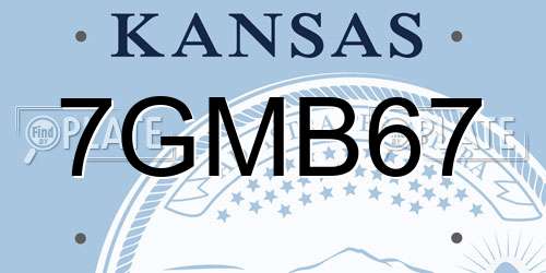 7GMB67 Kansas License Plate