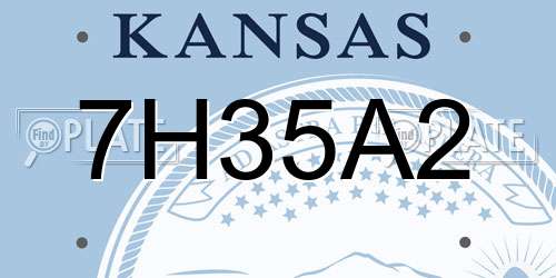 7H35A2 Kansas License Plate