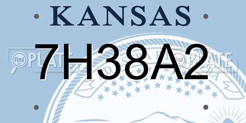 7H38A2 Kansas License Plate
