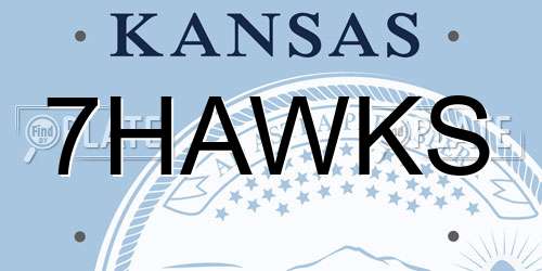 7HAWKS Kansas License Plate