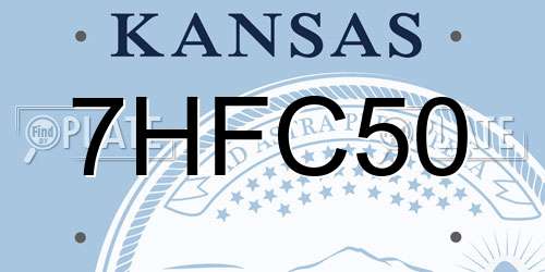 7HFC50 Kansas License Plate