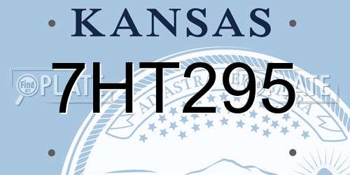 7HT295 Kansas License Plate