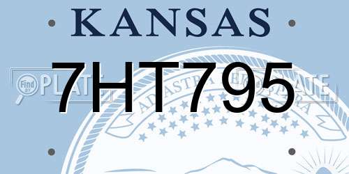 7HT795 Kansas License Plate
