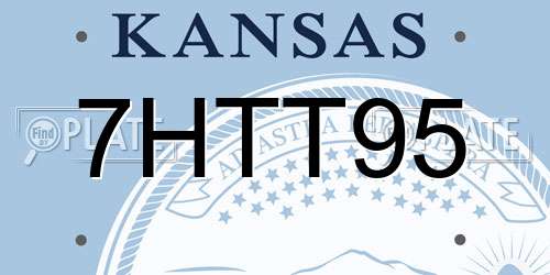 7HTT95 Kansas License Plate