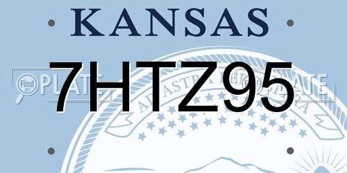7HTZ95 Kansas License Plate