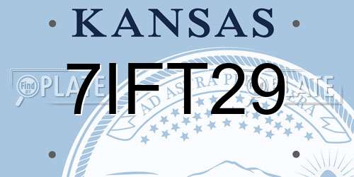 7IFT29 Kansas License Plate