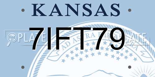 7IFT79 Kansas License Plate