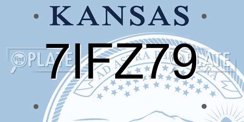 7IFZ79 Kansas License Plate
