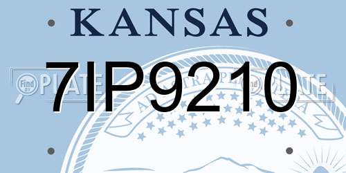 7IP9210 Kansas License Plate