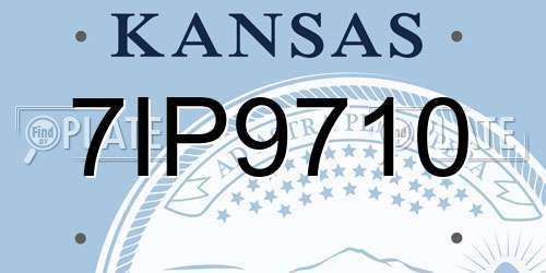 7IP9710 Kansas License Plate