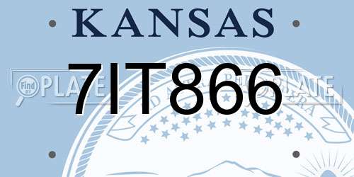 7IT866 Kansas License Plate