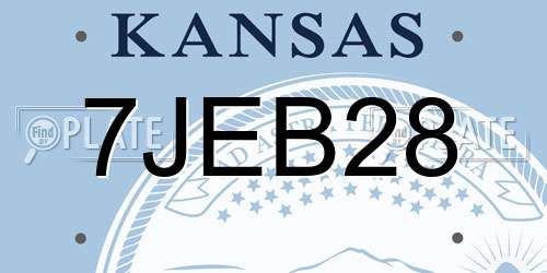 7JEB28 Kansas License Plate
