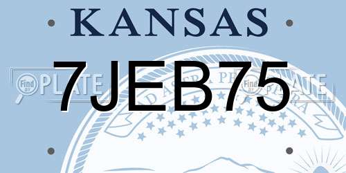 7JEB75 Kansas License Plate