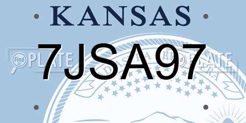 7JSA97 Kansas License Plate