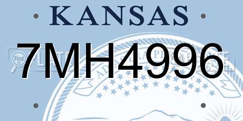 7MH4996 Kansas License Plate