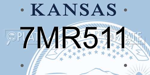 7MR511 Kansas License Plate