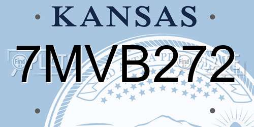 7MVB272 Kansas License Plate