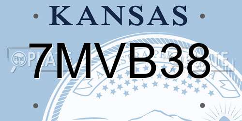 7MVB38 Kansas License Plate