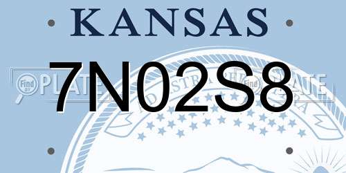 7N02S8 Kansas License Plate