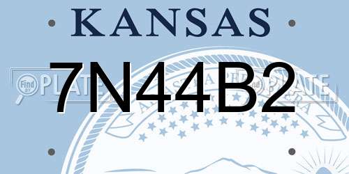 7N44B2 Kansas License Plate
