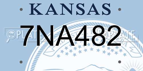 7NA482 Kansas License Plate
