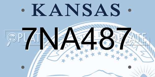 7NA487 Kansas License Plate