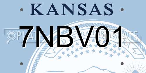 7NBV01 Kansas License Plate