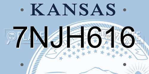 7NJH616 Kansas License Plate