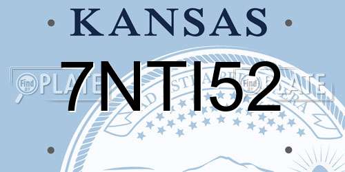 7NTI52 Kansas License Plate