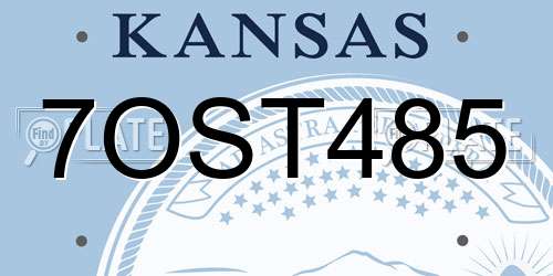 7OST485 Kansas License Plate
