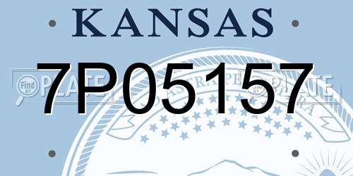 7P05157 Kansas License Plate