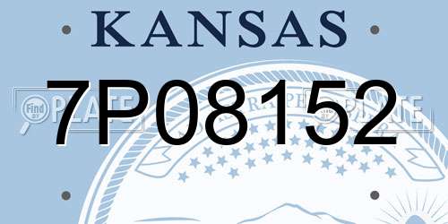7P08152 Kansas License Plate