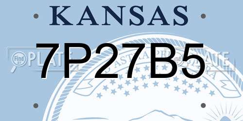 7P27B5 Kansas License Plate